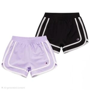 Champion Women's Black and Purple Athletic Shorts Bundle